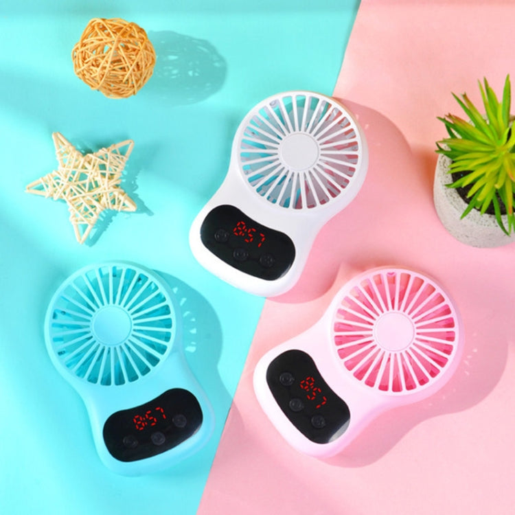 Multifunksjonell Klokke Liten Vifte Kreativ Desktop Mini USB Vifte (Hvit) | Skanto