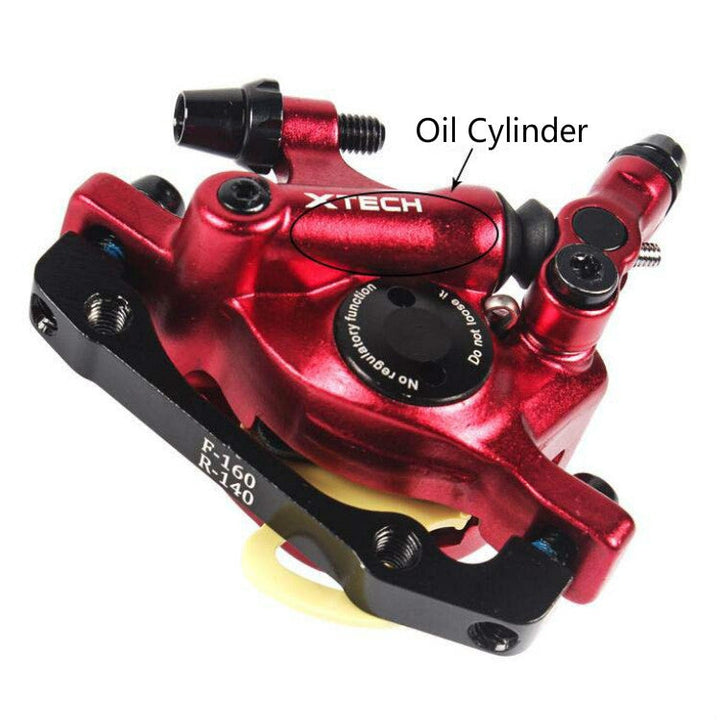 Skanto | ZOOM HB100 Terrengsykkel Hydraulisk Brems Kaliper Klappsykkel Kabeltrekk Hydraulisk Skivebrems Kaliper, Stil:Foran(Red)