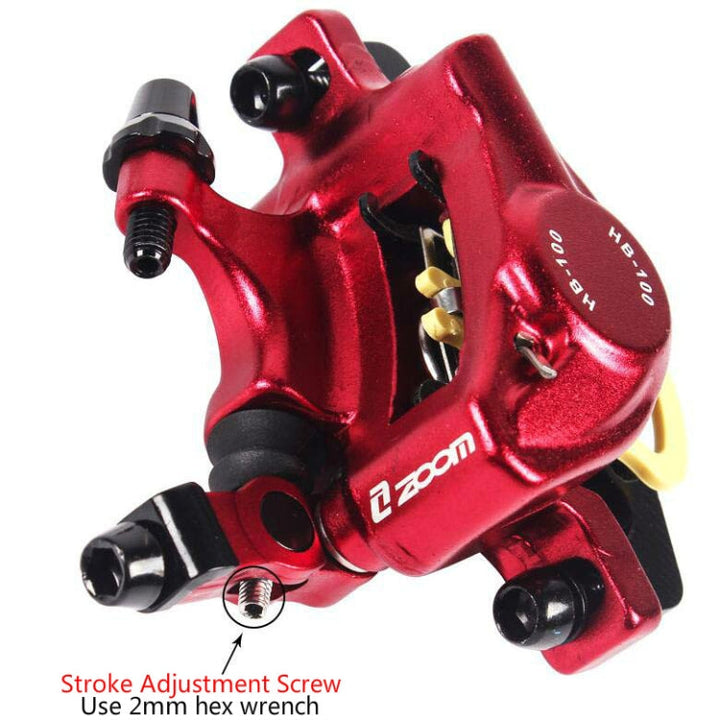 Skanto | ZOOM HB100 Terrengsykkel Hydraulisk Brems Caliper Sykle Kabel Aktuert Hydraulisk Skivebremse Caliper, Stil: Foran (Blå)