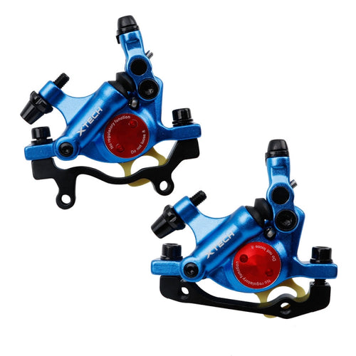 Skanto | ZOOM HB100 Terrengsykkel Hydraulisk Bremsekaliper Sammenleggbar Sykkelkabel Hydraulisk Skivebremsekaliper, Stil: Foran og Bak (Blå)