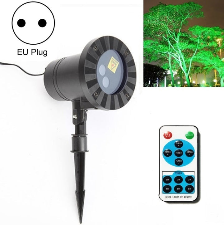 Skanto | 30W Fjernkontroll Utendørs Vanntett Laser Lys Hagedekorasjon Plenlampe, grønt lys + rødt lys (UK plugg)
