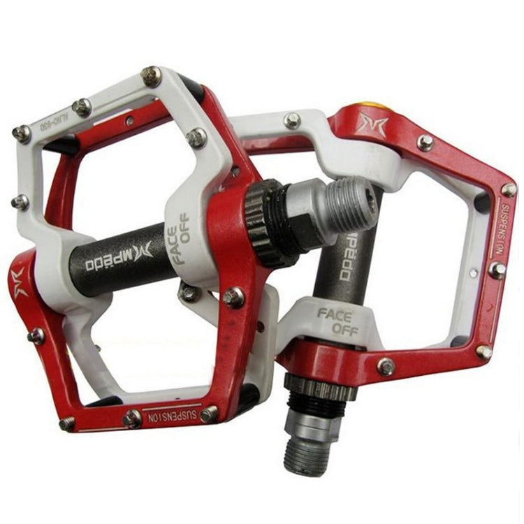 Skanto | MPEDA Terrengsykkel Plattforms pedal Ultra-Lett Aluminiumlegering Rutsjebreds pedal, Størrelse: 930(Hvit Rød)