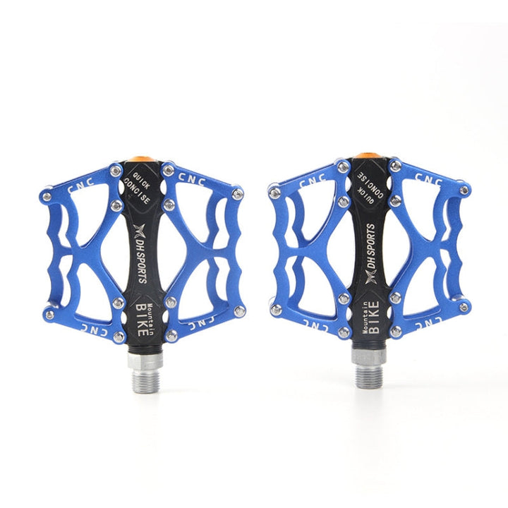 Skanto | Sykkelpedal Terrengsykkel Aluminiumlegering Palin Pedal Antiskli Lager Pedal (901 Blå)