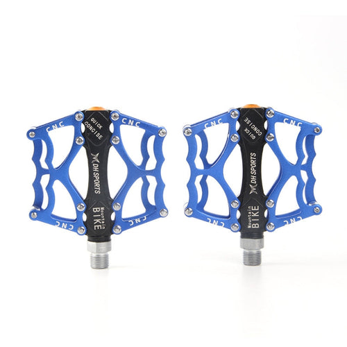 Skanto | Sykkelpedal Terrengsykkel Aluminiumlegering Palin Pedal Antiskli Lager Pedal (901 Blå)