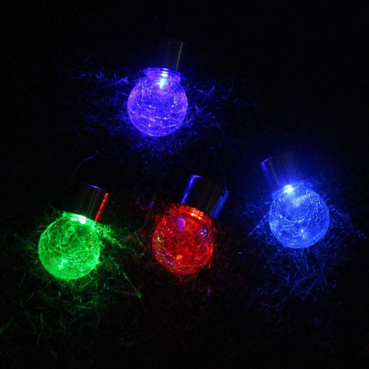 Skanto | 12 PCS Snap Ball Solar Chandelier Utendørs Hage Gårdsplass Ferie Dekorativ Lys med Klemme (Varm Hvit Lys)