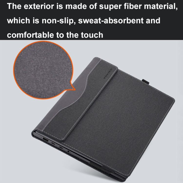 Skanto | For Samsung Galaxy Book 3 Pro 360 16 Tommer Lær Laptop Anti-Fall Beskyttende Etui (Svart)