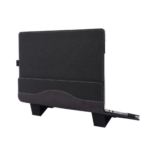 Skanto | For Samsung Galaxy Book Pro 13.3 Tommer Lær Laptop Anti-Fall Beskyttelsesveske med Stativ (Svart)