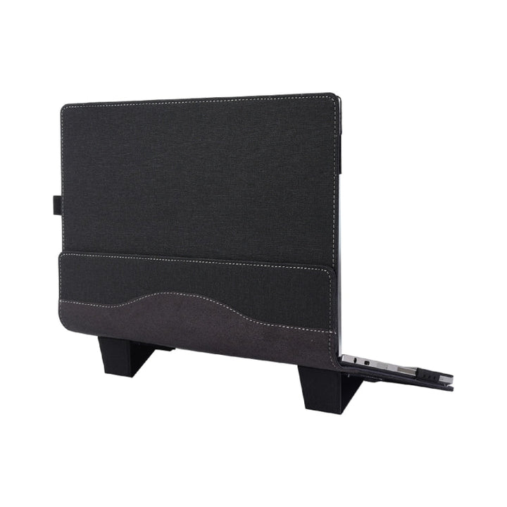 Skanto | For Samsung Galaxy Book Pro 13.3 Tommer Lær Laptop Anti-Fall Beskyttelsesdeksel med Stativ (Svart)