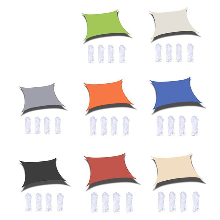 Skanto | Utendørs Hage Solseil Vanntett Anti-UV Markise, Størrelse: 2.5m x 2.5m (Grå)