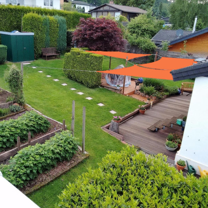 Skanto | Utendørs Hage Solseil Vanntett Anti-UV Tak, Størrelse: 4m x 4m (Grønn)