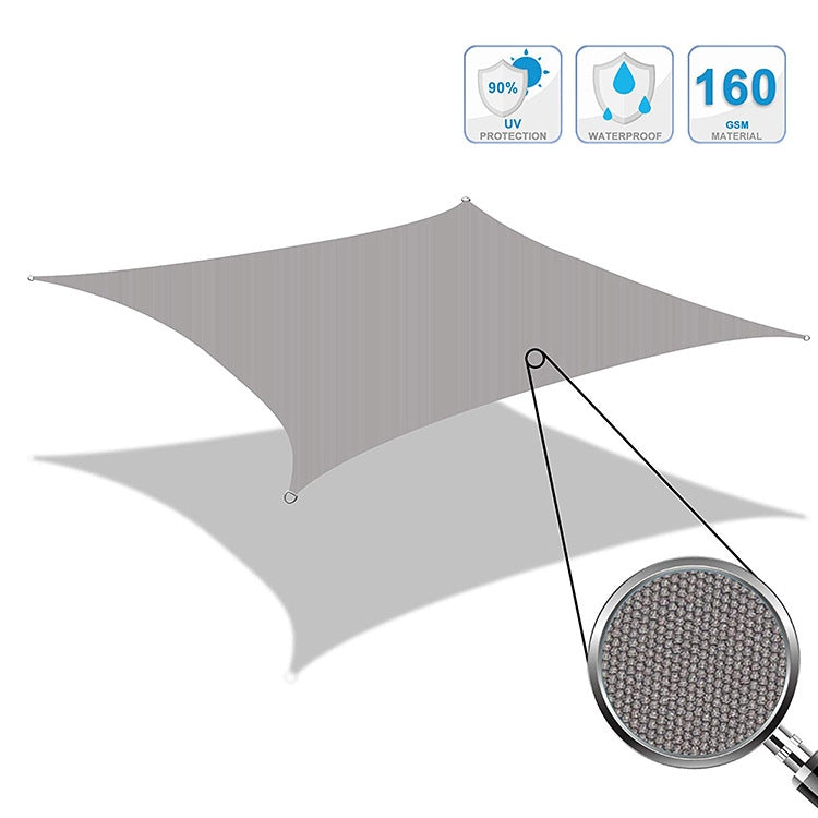 Skanto | Trefjær Utemodul Solseil vanntett Anti-UV Markise, Størrelse: 4m x 4m x 5.7m (Rød)