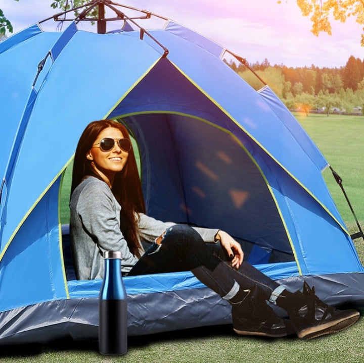 Skanto | TC-014 Utendørs Strand Reise Camping Automatisk Vår Multi-Person Telt For 3-4 Personer (Grønn+Matte+Hengekøye)