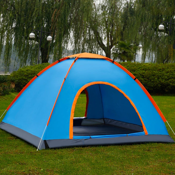 Skanto | Utendørs Camping Strand Vanntett Solbeskyttet Automatisk Rask Oppsett Telt for 3-4 Personer (Blå)