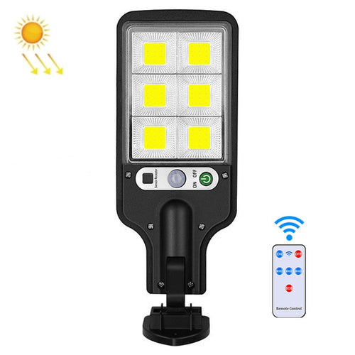 Skanto | Solar Gatebelysning LED Kroppsdeteksjon Hage Lys, Spesifikasjon: 616B-72 COB med Fjernkontroll