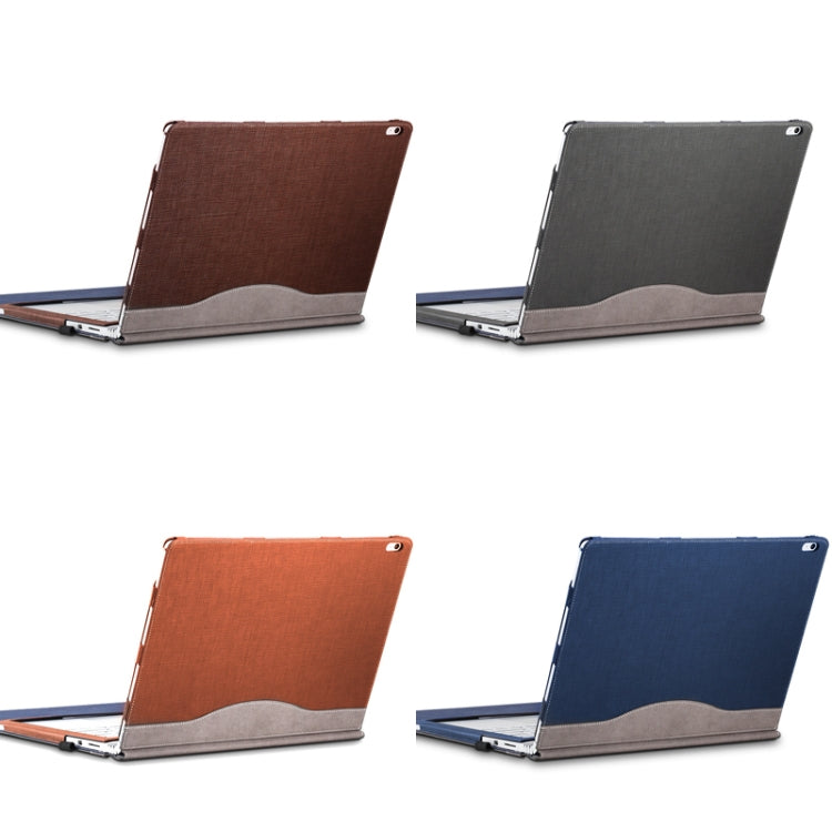 Skanto | PU lær laptop beskyttelsesdeksel for Microsoft Surface Book 2 13,5 tommer (Gentleman Grey)