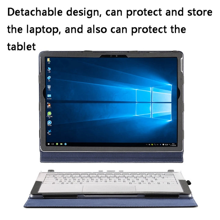 Skanto | PU lær laptop beskyttelsesdeksel for Microsoft Surface Book 2 13,5 tommer (Gentleman Grey)
