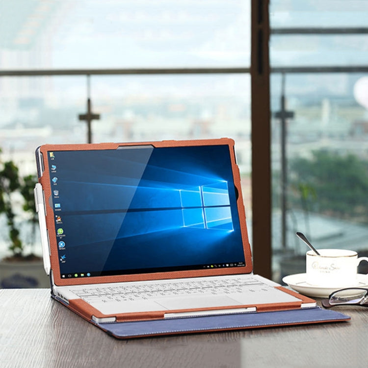 Skanto | PU lær laptop beskyttelsesdeksel for Microsoft Surface Book 2 13,5 tommer (Gentleman Grey)