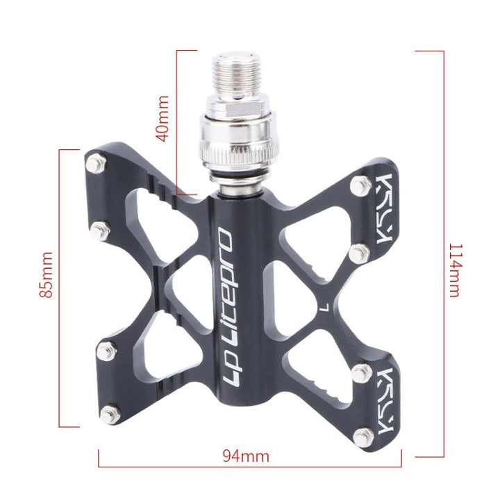 Skanto | LP LitePro K5 Sammenleggbar Sykkel Aluminiumlegering Lager Pedaler (Svart)