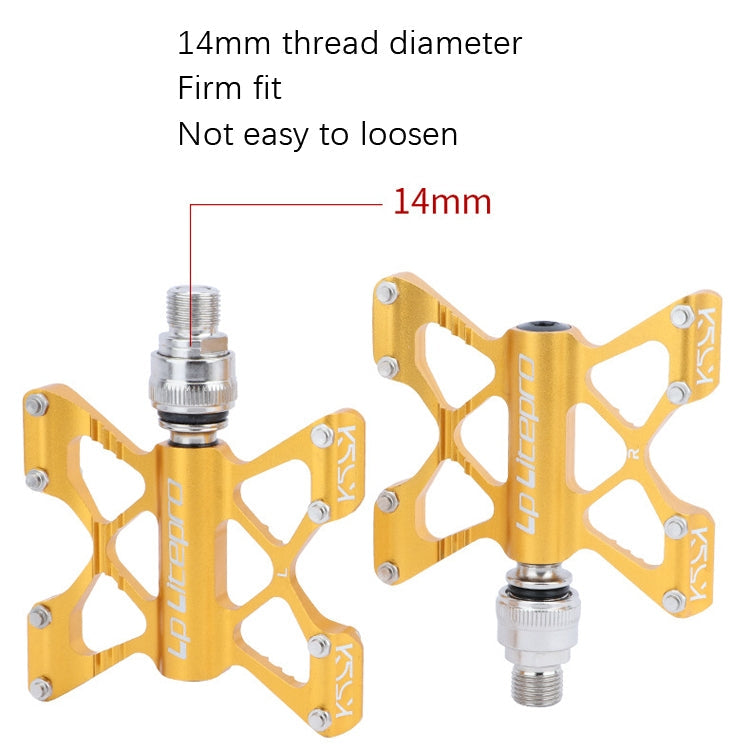 Skanto | LP LitePro K5 Sammenleggbar Sykkel Aluminiumlegering Lager Pedaler (Svart)