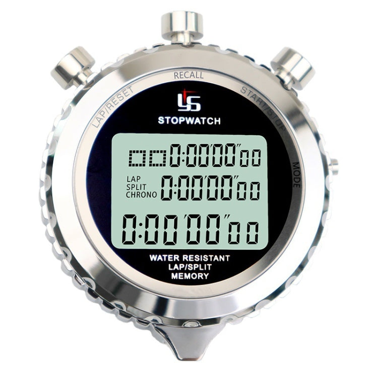 Skanto | YS Metall Stoppeklokke 3 Rader Visning Løpstrening Elektronisk Tidtakning, Stil: YS-5100 100 Minne