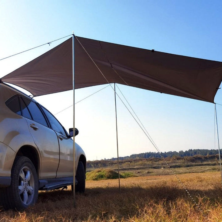 Skanto | Utendørs Piknik Camping Telt Ved Siden Av Bilen Regntett Tak 300x200cm (Mørk Grå)