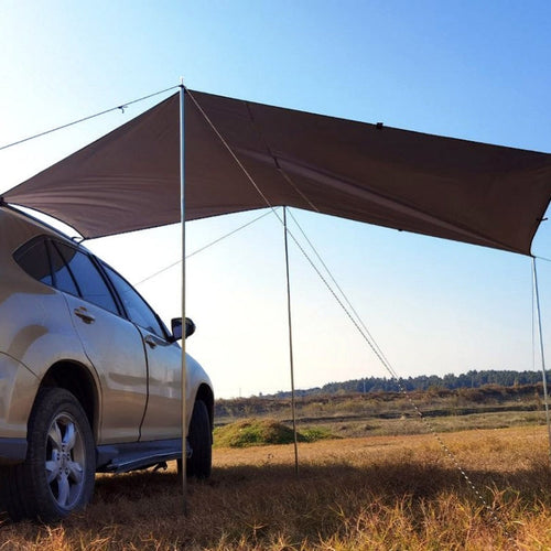 Skanto | Utendørs Piknik Camping Telt Ved Siden Av Bilen Regntett Tak 300x200cm (Mørk Grå)