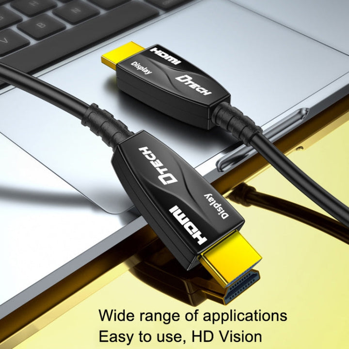 Skanto | DTECH HDMI 2.0 Versjon Fiber Optisk Kabel 4K 60Hz Storskjerm TV Ingeniørkablering, Lengde: 10m