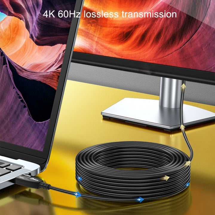 Skanto | DTECH HDMI 2.0 Versjon Fiber Optisk Kabel 4K 60Hz Storskjerm TV Ingeniørkablering, Lengde: 10m