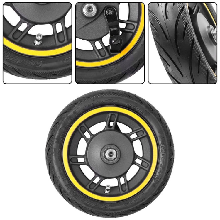 Skanto | 10 Tommers Elektrisk Scooter Frontdekk Uten Slange for Ninebot MAX G30 (Gul)