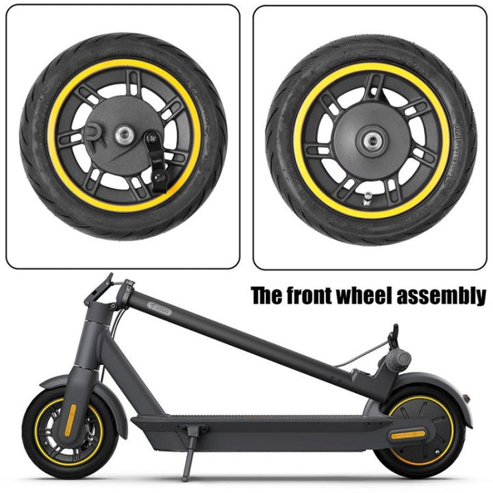 Skanto | 10 Tommers Elektrisk Scooter Frontdekk Uten Slange for Ninebot MAX G30 (Gul)
