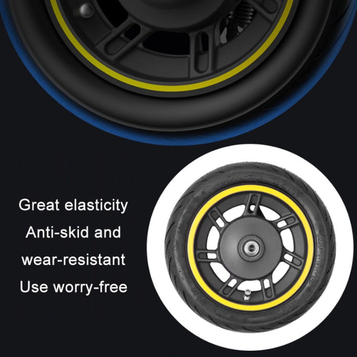 Skanto | 10 Tommers Elektrisk Scooter Frontdekk Uten Slange for Ninebot MAX G30 (Gul)