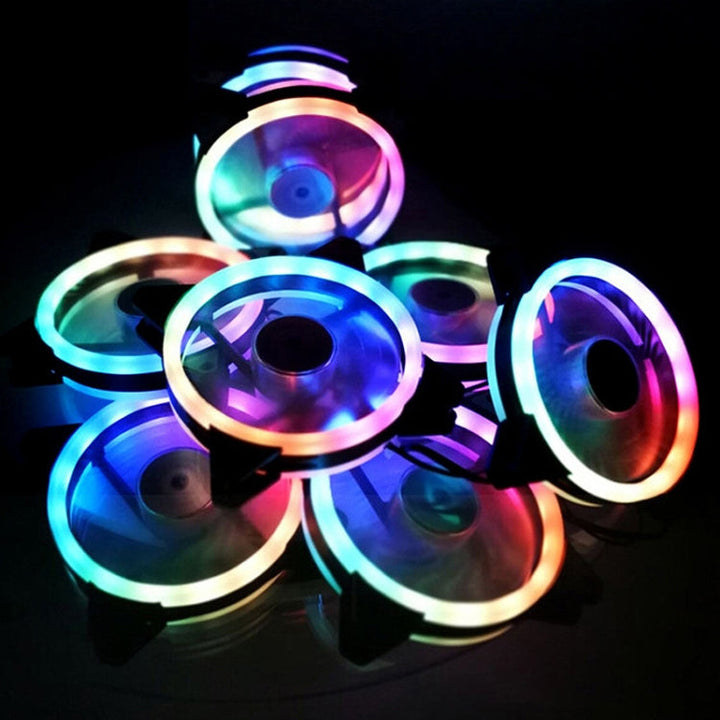 Skanto | Datamaskin CPU RGB glødende radiator 8 vifter + fjernkontroll