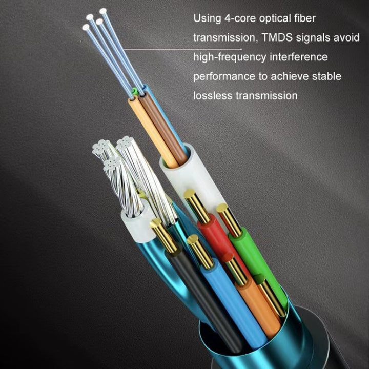 Skanto | HDMI 2.1 8K 60HZ HD Aktiv Optisk Kabel Dataskjerm Konverteringskabel, Kabellengde: 3m