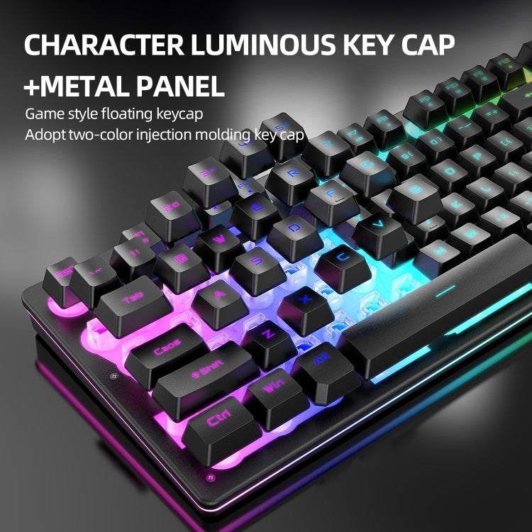 Skanto | Attack Shark T3RGB RGB Belyst Trådløst Tastatur og Mus Sett (Svart)
