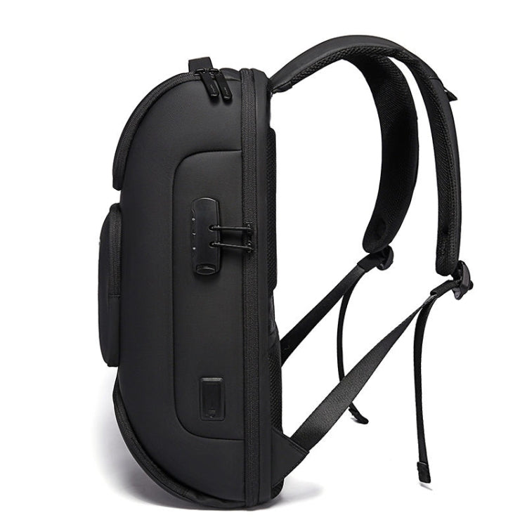 Skanto | BANGE BG-7216plus Tyveribeskyttelse Vanntett Reise Herre Ryggsekk 15,6 Tommer Laptop Bag (Svart)