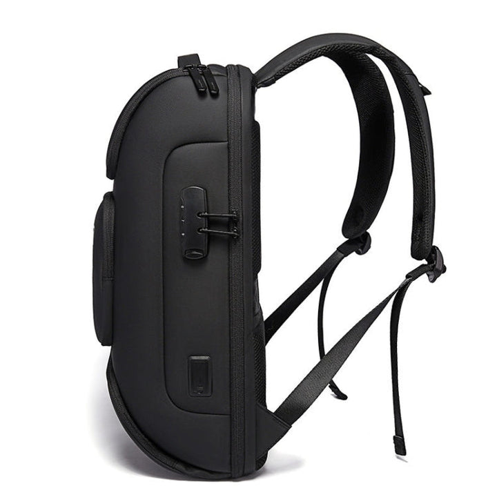 Skanto | BANGE BG-7216plus Tyveribeskyttelse Vanntett Reise Herre Ryggsekk 15,6 Tommer Laptop Bag (Svart)