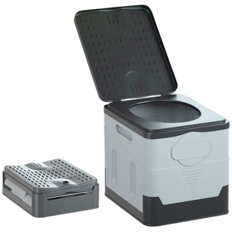 Skanto | Auto Folding Portable Toilet Outdoor Emergency Mobile Toilet (Mørk Grå)