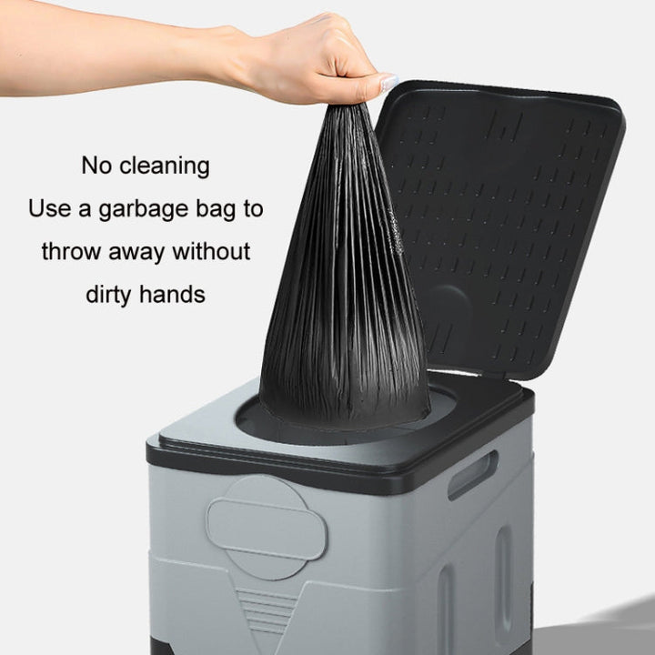 Skanto | Auto Folding Portable Toilet Outdoor Emergency Mobile Toilet (Mørk Grå)