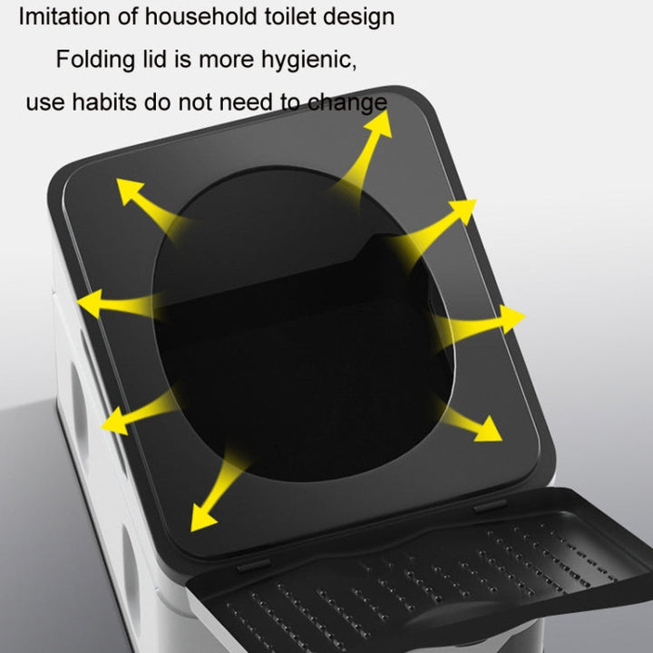 Skanto | Auto Folding Portable Toilet Outdoor Emergency Mobile Toilet (Mørk Grå)