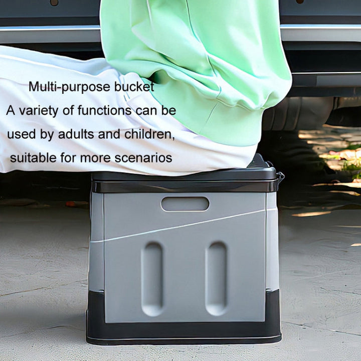 Skanto | Auto Folding Portable Toilet Outdoor Emergency Mobile Toilet (Mørk Grå)