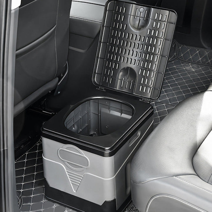 Skanto | Auto Folding Portable Toilet Outdoor Emergency Mobile Toilet (Mørk Grå)