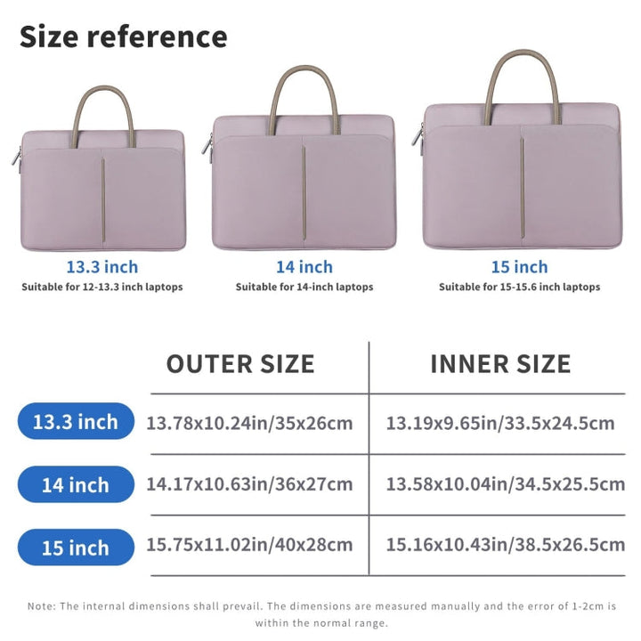 Skanto | 14 -14.6 Tommer Oxford Stoff Laptop Bag for Menn og Kvinner Dokumentveske med PU Håndtak (Grå Grønn)