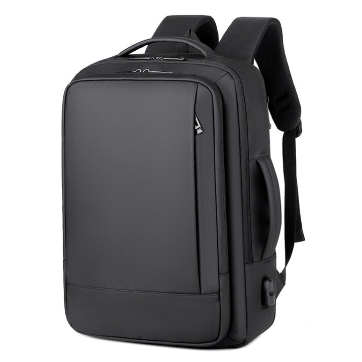Erweiterbarer, wasserdichter Laptop-ryggsekk for Business med USB-anschluss (Schwarz)