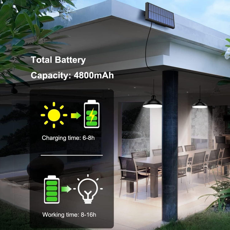 Skanto | IP65 Vanntett Utendørs Solenergi LED Lyspære Kronelys Innendørs Lys, Spesifikasjon: Enkel Hvit Lys med Fjernkontroll