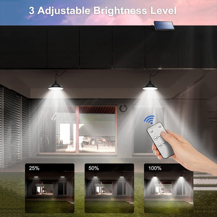Skanto | IP65 Vanntett Utendørs Solenergi LED Lyspære Kronelys Innendørs Lys, Spesifikasjon: Enkel Hvit Lys med Fjernkontroll