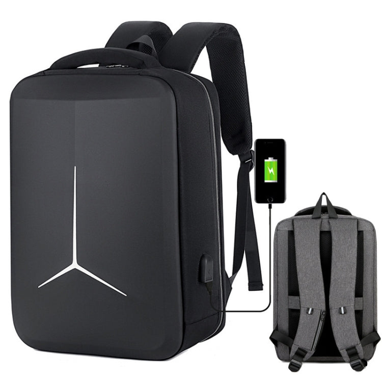 Skanto | 15 Tommers Multifunksjonell Vanntett Forretningssport Laptop Ryggsekk med USB-port (Svart)