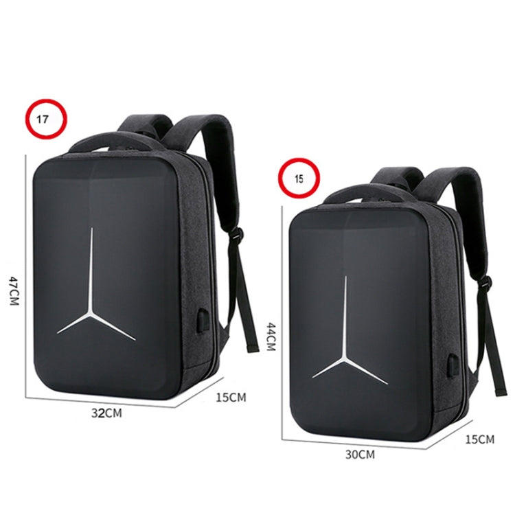 Skanto | 15 Tommers Multifunksjonell Vanntett Forretningssport Laptop Ryggsekk med USB-port (Svart)