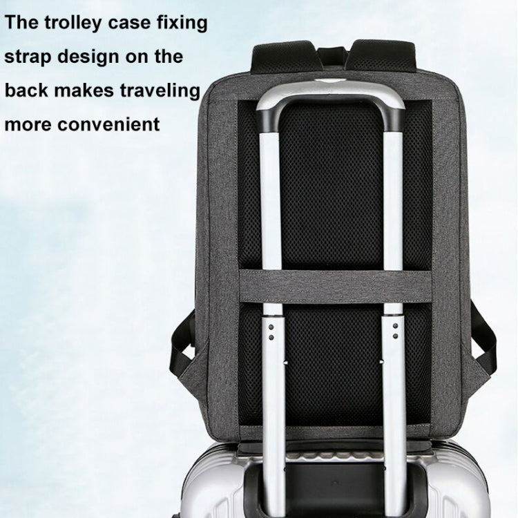 Skanto | 15 Tommers Multifunksjonell Vanntett Forretningssport Laptop Ryggsekk med USB-port (Svart)