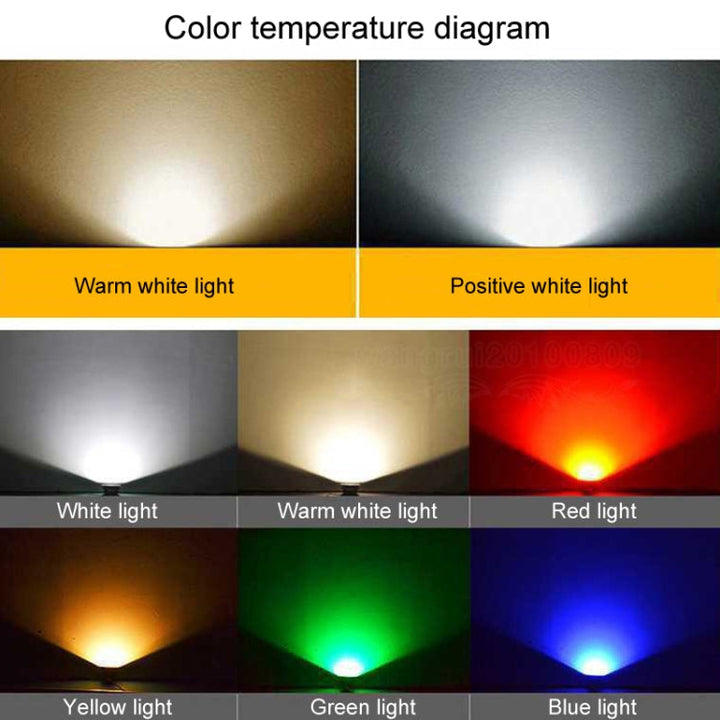 LED Flutlys COB Utendørs Vanntett Sjekkeflater Billboard Lykter Hage-lampe, Farge: 30W 4 Farger Valg 1