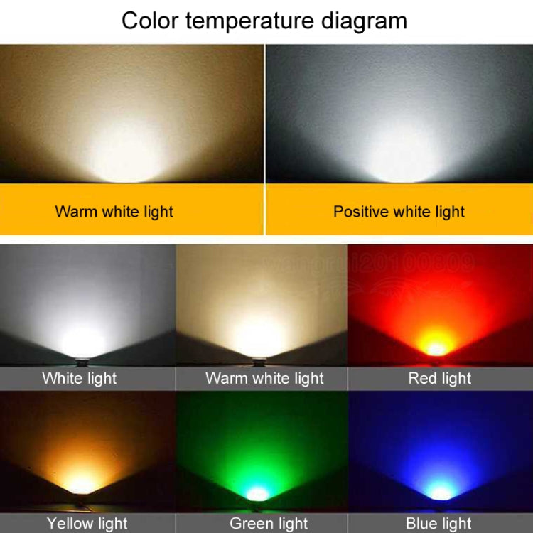 LED-Flomlys COB Utendørs vanntett workslys Billboard lys Hage lampe, Farge: 20W 7 farger